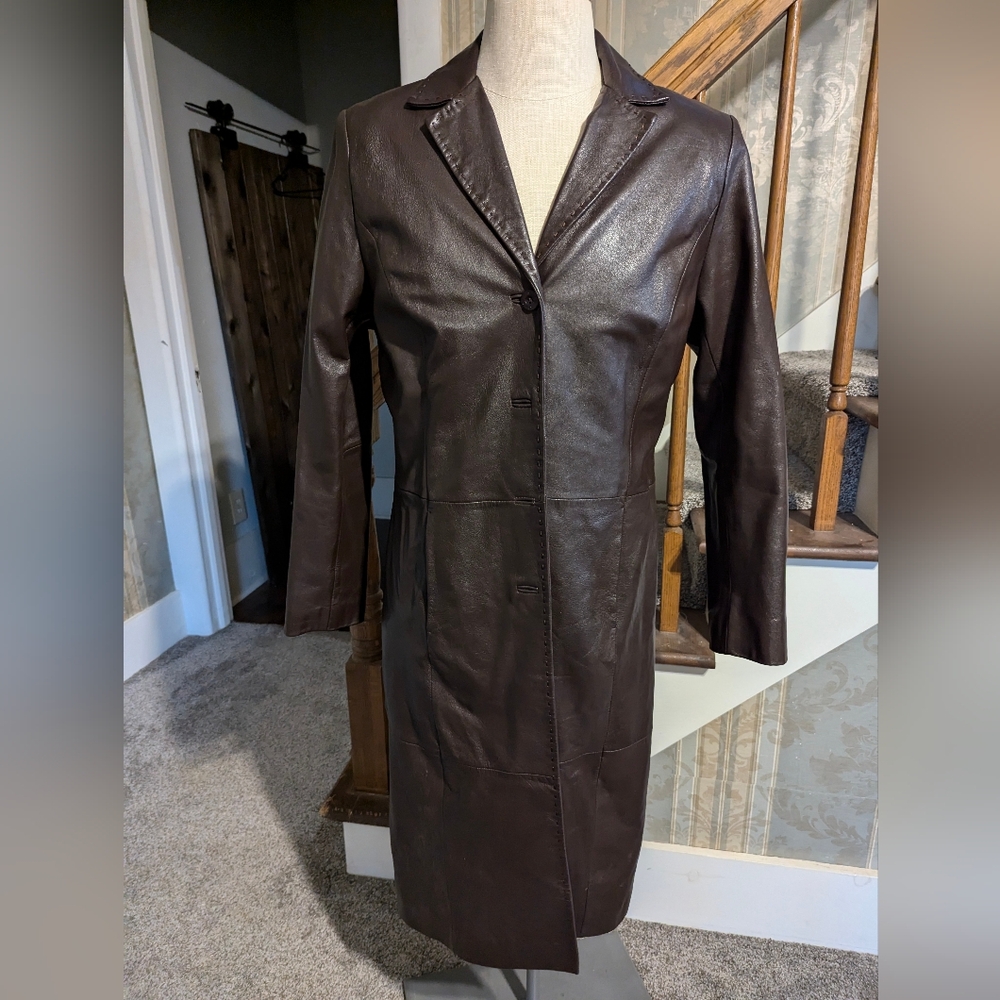 Leather coat